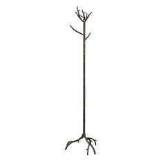 a tall metal tree with no leaves on it's branches is shown against a white background