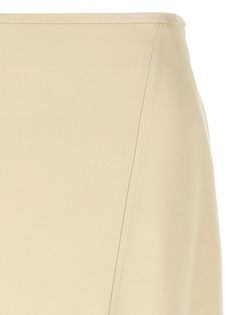 83% viscose, 17% silk Chic Long Silk Wrap Skirt, Elegant Beige Relaxed Wrap Skirt, Elegant Beige Wrap Skirt With Relaxed Fit, Silk Flared Maxi Skirt For Work, Silk Asymmetrical Draped Skirt With Lining, Elegant Silk Wrap Skirt For Spring, Elegant Knee-length Draped Skirt For Spring, Summer Workwear Viscose Skirt, Summer Workwear Draped Skirt Lined