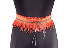 Orange High Waist Wide Belt For Women Made From Exclusive | Etsy Boho Waist Belt, African Belts For Women, Brown Corset Belt For Festivals, Orange Sash Belt, Red Waist Belt, Wide Belts For Women, Fringed Belt, Belt For Women, Handmade Belts