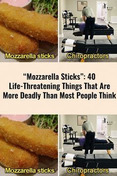 there are pictures of mozzarella sticks on the table