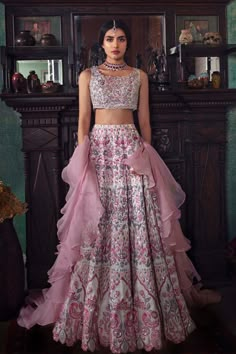 Designer Indian Bridal Wear Ivory Wedding Lehenga Choli Indian Lengha, Indian Fits, Choli Dress, Indian Outfits Lehenga, Wedding Lehenga Choli, Lengha Choli, Pink Lehenga, Indian Bridal Wear, Pink Life