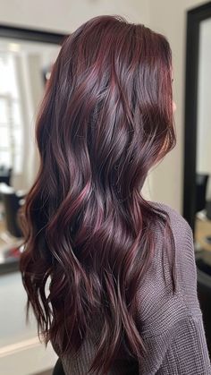 25 Workplace-Approved Hair Colors: Subtle, Sophisticated, and Stylish | Lookosm Deep Cherry Brown Hair, Cherry Plum Hair Color, Purplish Brown Hair, Chocolate Fall Hair, Plum Brown Hair Color, Deep Plum Hair Color, Dark Plum Brown Hair, Plum Brown Hair, Dark Plum Hair