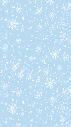 a blue background with white snowflakes on it