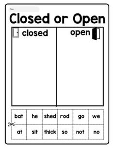 a closed or open sign with words in black and white on the bottom, which are also