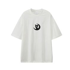 Notes: Our Oversized Drop Shoulder T-Shirt collection is made from premium 100% cotton material. With a simple, unisex crew neck T-shirt design that will fit just about anyone! Oversized fit and made with Drop Shoulder sleeves. Comes in 7 adorable colors! Casual Short Sleeve T-shirt With Moon Print, Oversized Minimalist Crew Neck T-shirt, Minimalist Graphic Print T-shirt With Short Sleeves, Minimalist Graphic Print T-shirt Relaxed Fit, Simple Oversized T-shirt, Simple Relaxed Fit T-shirt For Streetwear, Minimalist White Crew Neck T-shirt, Oversized Simple Crew Neck T-shirt, Casual Relaxed Fit T-shirt With Moon Print