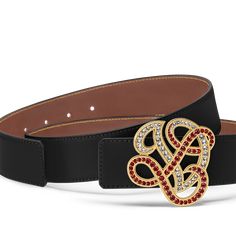 LOUIS VUITTON® - Lv Dynasty 40mm Reversible Belt - Brown Belt Brown, Louis Vuitton Belt, Reversible Belt, Louis Vuitton Official, Maisie Williams, Pharrell Williams, Metal Hand, Color Dorado, Men's Collection