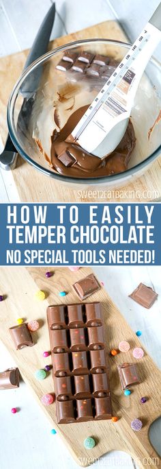 how to easily remove temper chocolate from the tray with no special tools needed