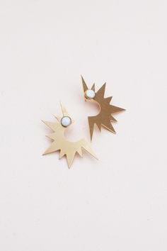 Electric Storm Earrings | Samantha Slater Studio Storm Earrings, Storm Jewelry, Outer Range, Imogen Poots, Ear Jacket, Aesthetic Rooms, Gemstone Studs, Themed Jewelry, Handcrafted Earrings