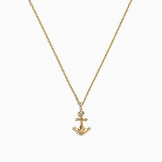 Effy Kidz 14K Yellow Gold Diamond Anchor Necklace, 0.01 TCW Anchor Necklace, Effy Jewelry, Gold Yellow, Gold Diamond, Gold Necklace, Yellow Gold, Necklaces, Pendant Necklace, Holidays