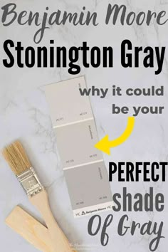 the best gray paint colors to use in your home or office, with text overlaying it