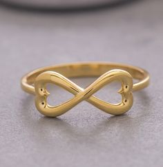 ★Heart and Infinity Ring, 14K Solid Gold Infinity Ring, 925 Sterling Silver Infinity Ring, Love Ring, Mother's Day Gift, Valentine's Day Gift ★ ★ IMPORTANT SHIPPING & PRODUCTION DETAILS!! ★ RINGS: All rings are made to order at the selected size requested during checkout. I do not use a formula to determine ring sizing for wide bands (Unless noted within the listing) so if you select a size 6 and purchase 8-10 rings each ring will rest at the US ring size 6. All rings made at US ring sizes thoug Symbolic Infinity Jewelry For Anniversary, Gold Infinity Promise Stackable Rings, Adjustable Infinity Ring For Mother's Day, Mother's Day Infinity Adjustable Rings, Valentine's Day Infinity Heart Ring, Infinity Heart Ring For Valentine's Day Anniversary, Infinity Promise Rings For Mother's Day, Infinity Promise Ring For Valentine's Day, Hypoallergenic Infinity Ring For Anniversary