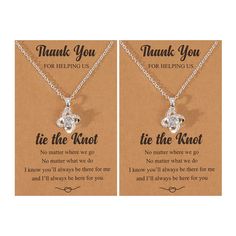 PRICES MAY VARY. Bridesmaids Gifts Set of 6:Here are 3 choice for you. You can choose it as a bridesmaid gifts on your wedding. Love Knot Necklace:The love knot neckalce is made of high quality material, suitable for any dressign style you want to try. Adjustable Bridesmaid Necklace: Each of the love knot necklace size is adjustable for your neck. Perfect Gift:You can give it to your girlfriend, colleagues, relatives and friends on wedding. I'm sure they'll like it. Best Service:We are very happ Bridesmaid Gifts For Wedding Day, Prom Jewelry Sets, Silver Bridal Jewellery, Gifts For Wedding, Bridesmaids Gift Sets, Rhinestone Jewelry Set, Gifts Set, Gifts Bridesmaid, Women Tie