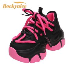 Women High Platform Sneakers 2023 New Autumn Breathable Chunky Dad Casual Shoes 7.5CM Thick Sole Sneaker 2023, High Platform Sneakers, Female Packing List, Outfits Alt, Fashion Character, Core Outfits, Mina Ashido, Fun Shoes, Clothing Design Sketches