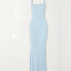 New Without Tags Size Large Baby Blue Light Blue Fitted Maxi Dress For Day Out, Fitted Light Blue Maxi Dress For Day Out, Fitted Light Blue Maxi Dress For Brunch, Blue Bodycon Maxi Dress For Spring, Fitted Blue Maxi Dress For Day Out, Chic Blue Bodycon Maxi Dress, Skim Dress, Large Size Dresses, Baby Blue