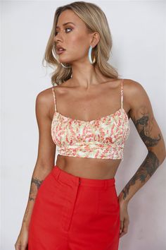 Length from top of bust to hem of size S: 19cm. Crop top. Lined. Model is a standard XS and is wearing XS. True to size. Non-stretch fabric. Zipper. Cold hand wash only. Polyester. Please note: This style is exclusive to hayhty Set the vacay mood in the hayhty Under The Palm Trees Top. Featuring a pretty print and lightweight design suitable for the tropics. Style with a mini skirt and sandals. Vacay Mood, Prom Shopping, Tree Tops, Pretty Prints, New Tops, The Palm, Dress Romper, Day Dresses, Palm Trees