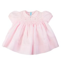 Rosebud Detail Smocked Dress | Feltman Brothers Feltman Brothers, Smocked Baby Girl Dresses, Baby Boy Gowns, Smocked Baby Clothes, Newborn Dress, Pink Baby Dress, Classic Baby Clothes, Baby Easter Outfit