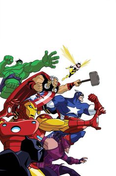 an image of avengers cartoon characters