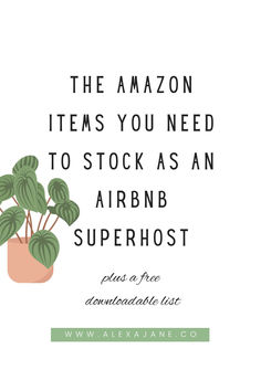 the amazon items you need to stock as an air bnb superhost plus a free printable list