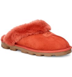 UGG® Genuine Shearling Slipper (Women) | Nordstrom Shearling Indoor Slippers, Casual Indoor Shearling Slippers, Casual Shearling Slippers For Indoor, Casual Shearling Slip-on Slippers, Casual Sheepskin Slippers For Fall, Shearling Slip-on Slippers With Plush Lining, Soft Casual Sheepskin Slippers, Casual Indoor Sheepskin Slippers, Casual Sheepskin Indoor Slippers