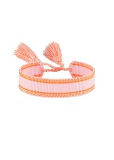 Woven wristband to complete a Stella Cove Beachwear look which makes a great match with the rose gold swimsuit for girls. * minimum circumference wrist : 5 inch maximum 8 inch This is a non-returnable item The Stella Cove collection of beachwwear for... Trendy Pink Friendship Bracelets For Festival, Trendy Adjustable Orange Friendship Bracelets, Rose Gold Bracelets As Summer Gifts, Rose Gold Bracelets For Summer Gift, Summer Rose Gold Bracelets Gift, Summer Gift Rose Gold Bracelet, Adjustable Orange Friendship Bracelets For Summer, Casual Adjustable Pink Friendship Bracelets, Coral Bracelet For Summer Gift