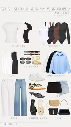 Minimalist Wardrobe Capsule, Capsule Wardrobe Casual, Capsule Wardrobe Basics, Mode Tips, Cool Winter, Wardrobe Capsule, Summer Capsule Wardrobe