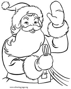 santa claus is holding a bagel and pointing at the viewer with his finger up