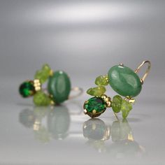 Green Jewelry, Green Aventurine Peridot Bee Earrings, Handmade Jewelry, August Birthstone, Peridot J Boho Chic Earrings, Peridot Jewelry, Peridot Earrings, Spring Earrings, Chic Earrings, Bee Necklace, August Birthstone, Bee Earrings, Green Jewelry