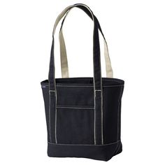 "This iconic Lands' End canvas tote is designed to withstands the test of time, featuring durable, reinforced details. This iconic Lands' End canvas tote is designed to withstands the test of time, featuring durable, reinforced details. Wide felled seams allow it to stand upright, keeping contents inside Water-resistant base and trim Pockets inside keep your smaller items easy to find and secure Neatly-stitched seams give it a clean look 17""W x 6""D x 13.5""H Handle: 14'' drop Interior: 3 slip Tote Bag Size, Open Top, Medium Blue, Canvas Tote Bag, Lands End, Key Ring, Canvas Tote, Inside Pocket, Messenger Bag