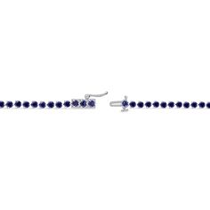 A classic style in sophisticated color, this blue lab-created sapphire tennis bracelet adds eye-catching interest to any look. Crafted in sterling silver 3.0mm bright blue lab-created sapphires glisten in a continuous row. This 7.25-inch bracelet secures with a tongue and groove clasp. Classic Sapphire Tennis Bracelet With Prong Setting, Classic Sapphire Tennis Bracelet With Round Shape, Classic Sapphire Tennis Bracelet For Anniversary, Classic Sapphire Tennis Bracelet With Brilliant Cut, Blue Round Tennis Bracelet With Prong Setting, Blue Tennis Bracelet With Prong Setting, Blue Tennis Bracelet With Prong Setting For Formal Occasions, Sapphire Brilliant Cut Tennis Bracelet, Classic Sapphire Gemstone Tennis Bracelet