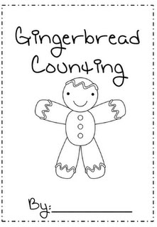 a coloring book with the words gingerbread counting