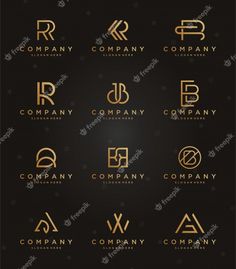 gold letter logo set on black background