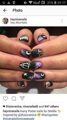 Witchy Nails, Cute Gel Nails, Beautiful Nail Designs, Short Acrylic Nails Designs, Funky Nails, Short Acrylic Nails