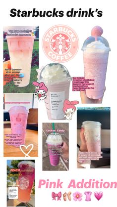 the pink drink has been made with starbucks's milkshakes