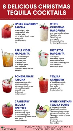 Christmas Tequila Cocktails Tequila Cocktail, Brunch Drinks, Yummy Alcoholic Drinks, Cocktail Ideas, Drink Drank Drunk