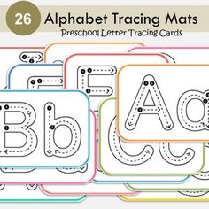 alphabet traceng mats for preschool and pre school students to practice their handwriting with the letter abc