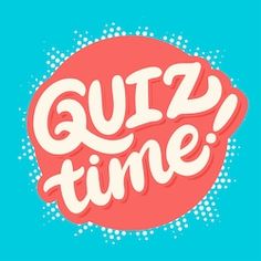 the word quiz time written in white and pink on a blue background stock photo - 557