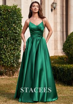 Satin Prom Dress, Evening Dresses Cocktail, Matching Accessories, Homecoming, Homecoming Dresses, Floor Length, Color Matching, Lehenga, Dress Shop