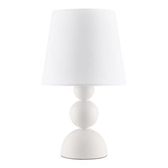 a white table lamp on a white background