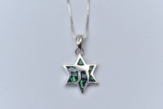 A special Star of David necklace designed on both sides of the pendant, a 925 sterling silver mother-of-pearl necklace decorated with an old glass combined to welcome a good life,Strong quality chain Optional quality material and strong Silver Star Of David Birthstone Jewelry, Silver Birthstone Necklace For Celebration, Sterling Silver Star Of David Necklace For Anniversary, Silver Star Of David Jewelry With Birthstone, Hallmarked Star Of David Jewelry For Gift, White Sterling Silver Star Of David Jewelry, Sterling Silver Star Of David Jewelry Gift, Handmade Sterling Silver Star Of David Jewelry, Silver Star Of David Necklace For Gift