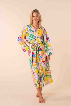 Introducing the Lydia Robe from KAS's vibrant pyjama wear range! Crafted from luxurious 100% cotton material, this robe is your ticket to stylish relaxation. Embrace the playful vibes with its funky design adorned with tropical fruits, adding a burst of colour to your loungewear collection. Whether you're unwinding after a long day or lounging on lazy weekends, the Lydia Robe promises comfort and flair in equal measure. Dive into tropical paradise every time you slip into this cozy robe. Funky Design, Tropical Fruits, 50 Fashion, Tropical Paradise, Black Friday Sale, Cotton Material, Relaxation, Paradise, Lounge Wear