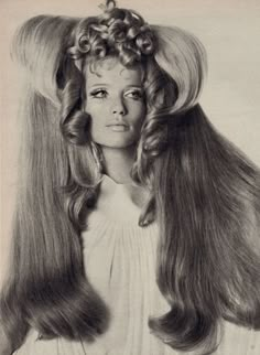 Veruschka 1960s, Hair Sculpting, Hair Filler, Colleen Corby, Pattie Boyd, Olivia Hussey, 60s Hair, Jean Shrimpton, Irving Penn