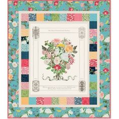 Riley Blake Floral Gardens Panel Quilt Kit Featuring The Royal Horticultural Society Floral Gardens Fabric Collection The Floral Gardens collection inspired by The Royal Horticultural Society for Riley Blake Designs is gorgoues collection of blossoms & flowers. The main panel features a large bouquet of flowers with a quote about gardening. Panel size is 36" x 43". Official licensed production. Territorial sales restrictions may apply. This listing is for Riley Blake Floral Gardens Panel Quilt K Fabric Panel Quilts My Favorite Quilt Store, Riley Blake Hibiscus Quilt, Songbook Fabric Quilt, Large Bouquet Of Flowers, Panel Quilt Patterns, Simple Quilt, Large Bouquet, Riley Blake Fabric, Craft Kits For Kids