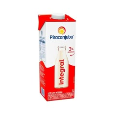 a carton of piracnibua milk on a white background with clippings