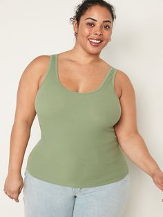 Plus Size Tank Top, Great Outfits, Layered Tank Top, Weeping Willow, Layering Tanks, Plus Size Tank Tops, Fresh Face, Knit Cotton, Petite Size