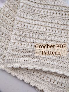 the crochet pattern is shown in white