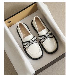 Spring and Autumn Women's Slip-on Shoes, Retro British Style Thick-so – Dresslittly