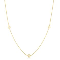 18K Gold Necklace with 3 Diamond Stations Roberto Coin Jewelry, 18k Gold Necklace, Roberto Coin, Primary Color, 18k Gold, Gold Necklace, Coin, Jewelry Accessories, Diamonds