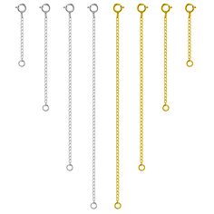 PRICES MAY VARY. Premium quality- Our silver chain extenders for necklaces are made of sterling silver, which is not easy to be allergic, healthy and hygienic, not easy to rust, and very shiny Assorted lengths- This set of ankle bracelet extender has 4 kinds of lengths(1”/3cm, 2”/5cm, 3”/8cm, 4”/10cm). So the silver necklace extenders for women can meet your different needs Double Lobster Clasp Design- Our silver necklace extender set designed with double classic lobster claw clasps, which can c Multiple Necklaces, Bracelet Extender, Necklace Extender, Chain Extenders, Chains Necklaces, Ankle Bracelet, Necklaces Jewelry, Ankle Bracelets, Necklace Chain