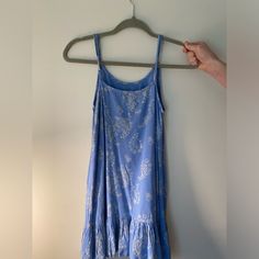 Perfect For Summer!! Super Light And Airy!! Never Worn Blue Breezy Dress For Daytime, Light Blue Sleeveless Sundress For Daytime, Breezy Blue Sleeveless Mini Dress, Blue Sleeveless Breezy Mini Dress, Blue Breezy Sundress For Spring, Blue Bohemian Dress For Daytime, Blue Mini Sundress In Breezy Style, Breezy Blue Mini Sundress, Blue Mini Length Breezy Sundress