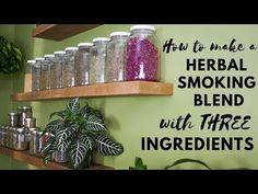 a shelf filled with lots of different types of spices